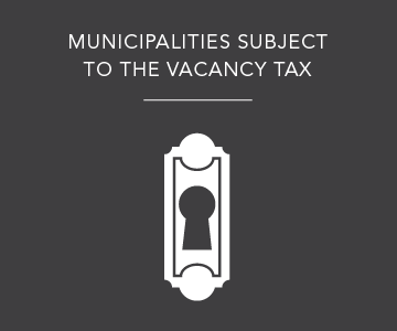 Municipalities subject to the vacancy tax